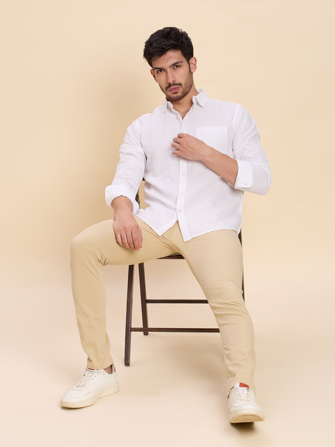 White Linen Shirt for Men