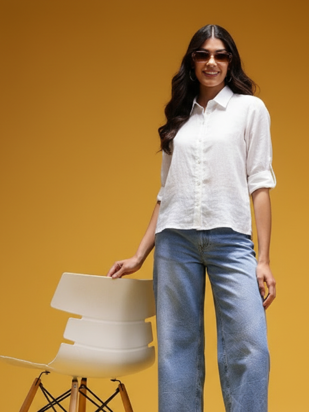 Women’s White Linen Shirt | Breathable & Lightweight Everyday Essential
