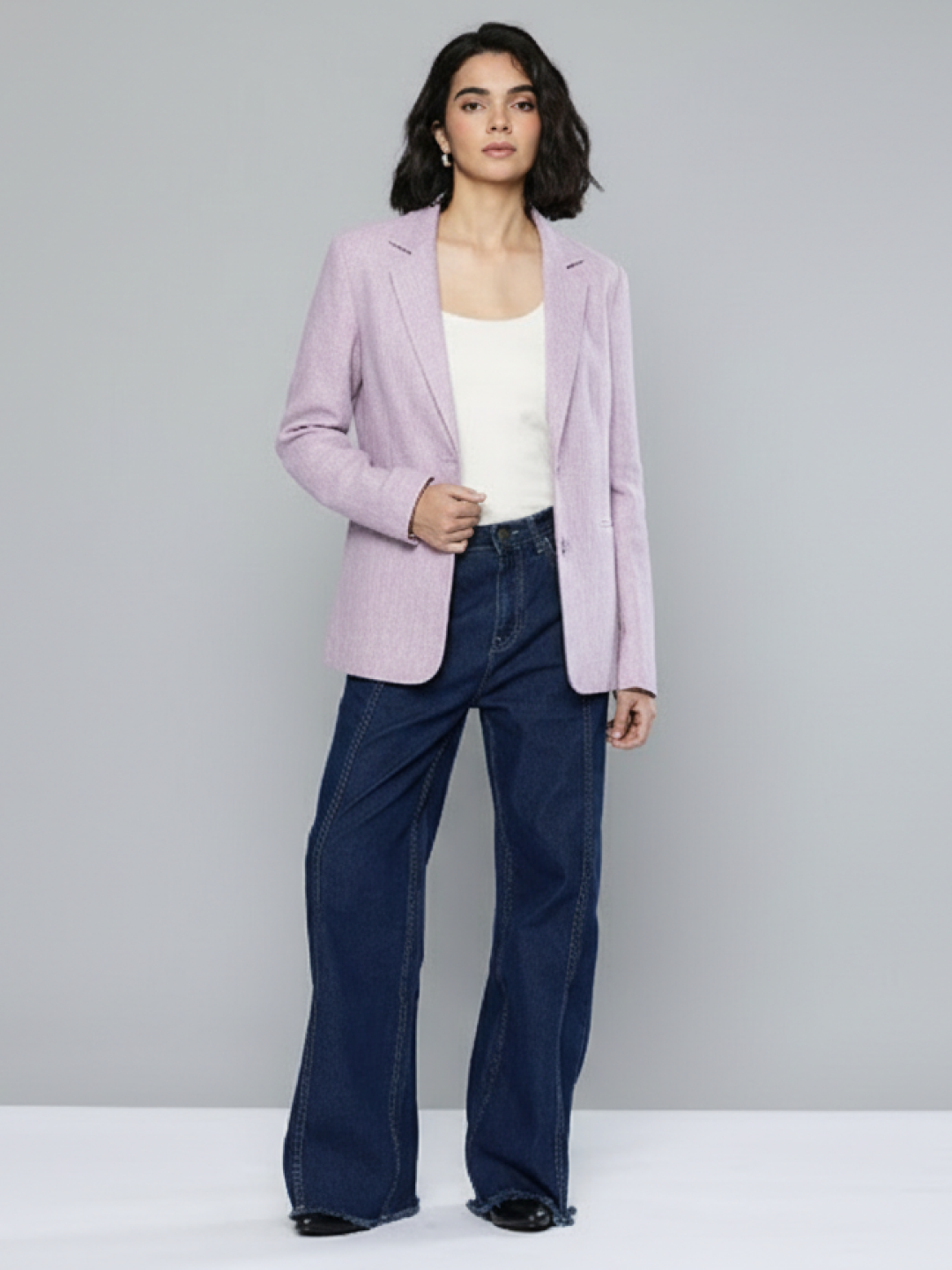 Light Purple Linen Blazer for Women | Breathable All-Occasion Blazer