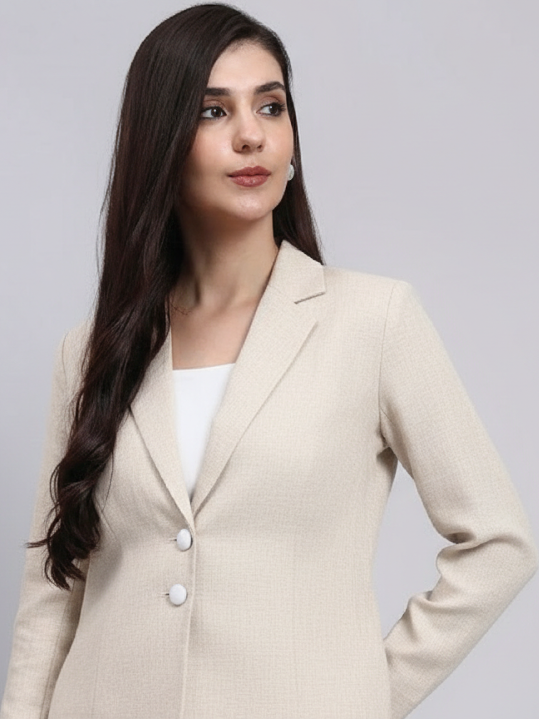 Light Beige Linen Blazer for Women | Breathable All-Occasion Tailoring