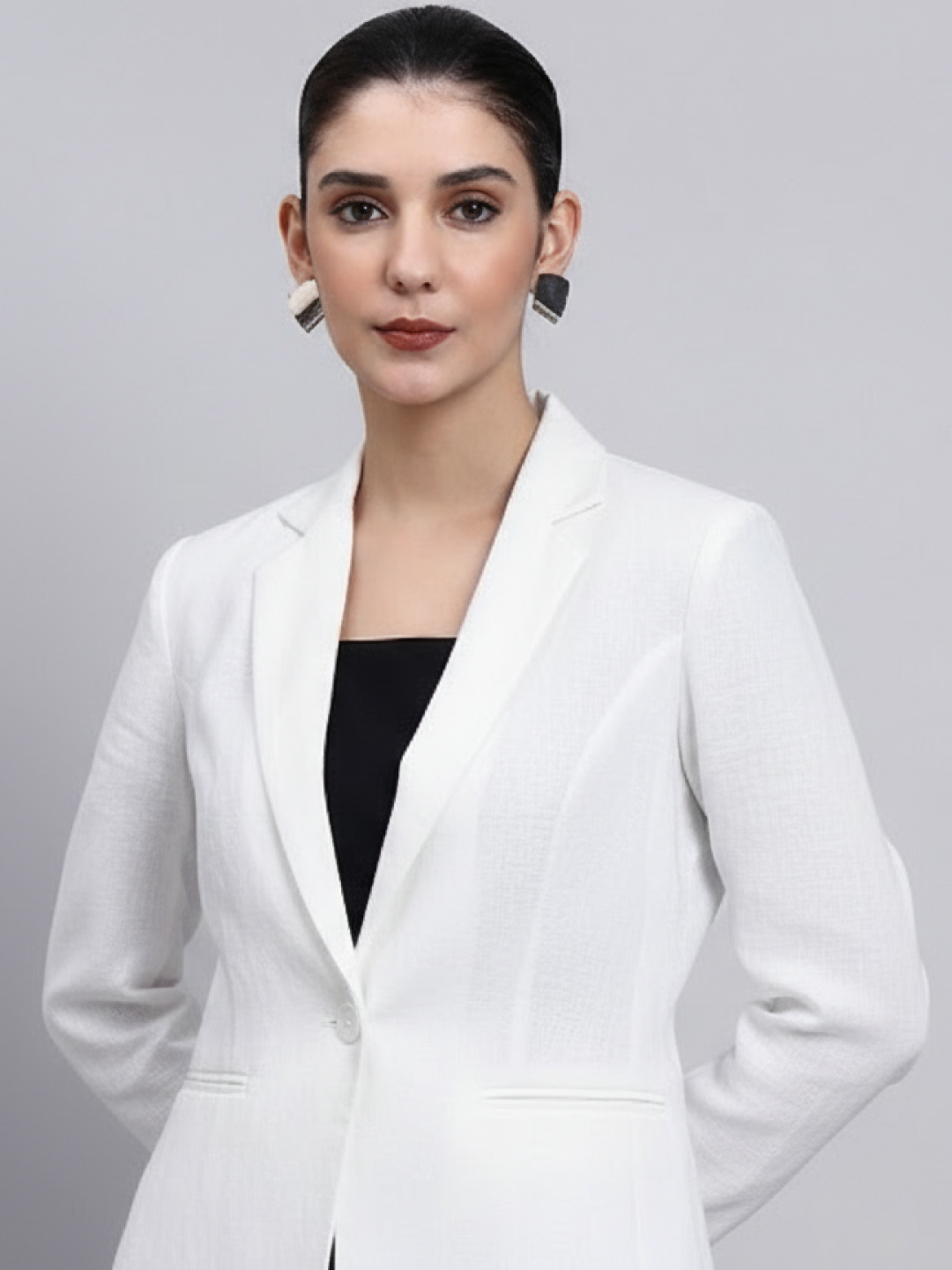 White Linen Blazer for Women | Breathable All-Occasion Tailoring