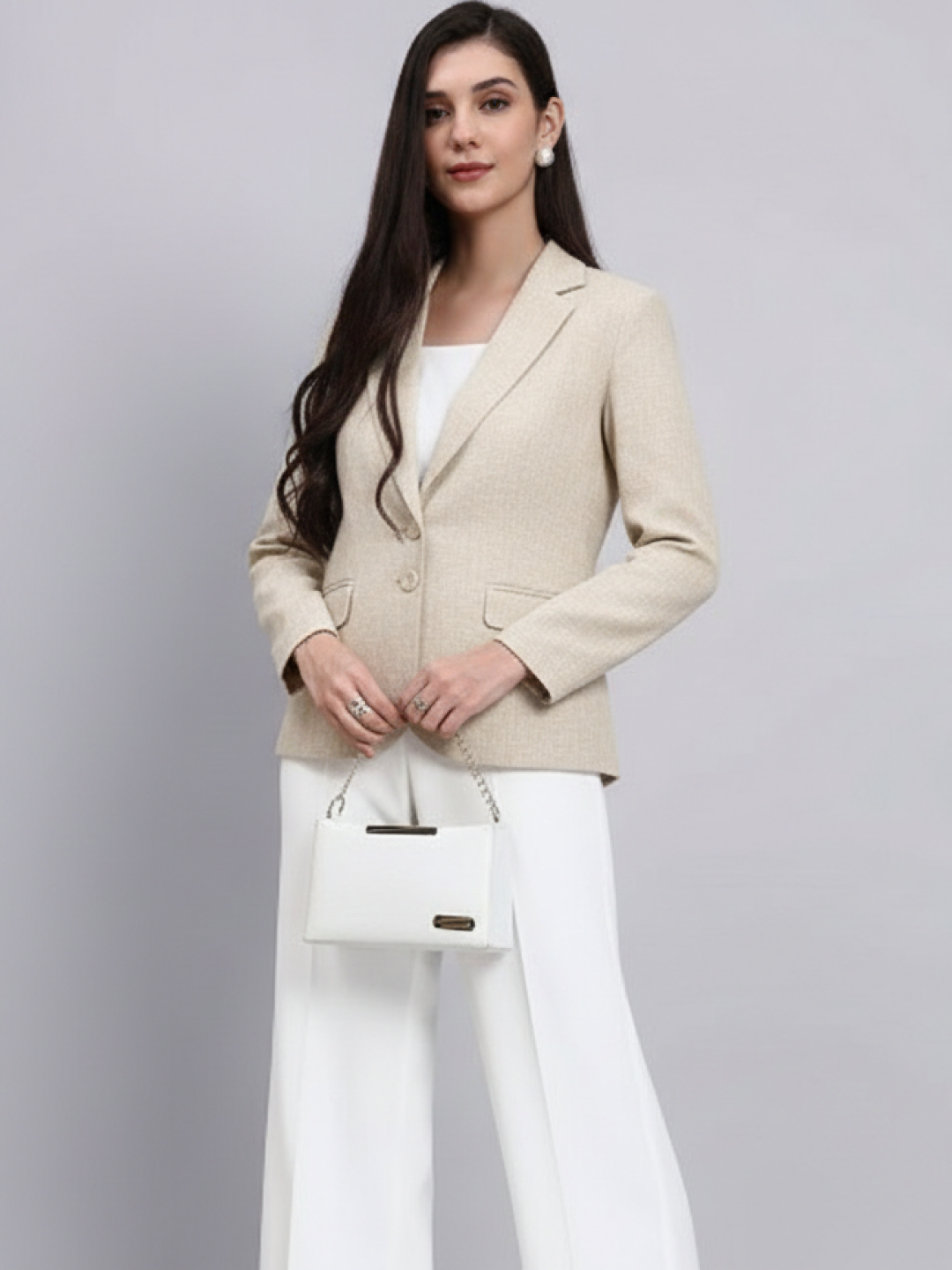 Light Beige Linen Blazer for Women | Breathable All-Occasion Tailoring