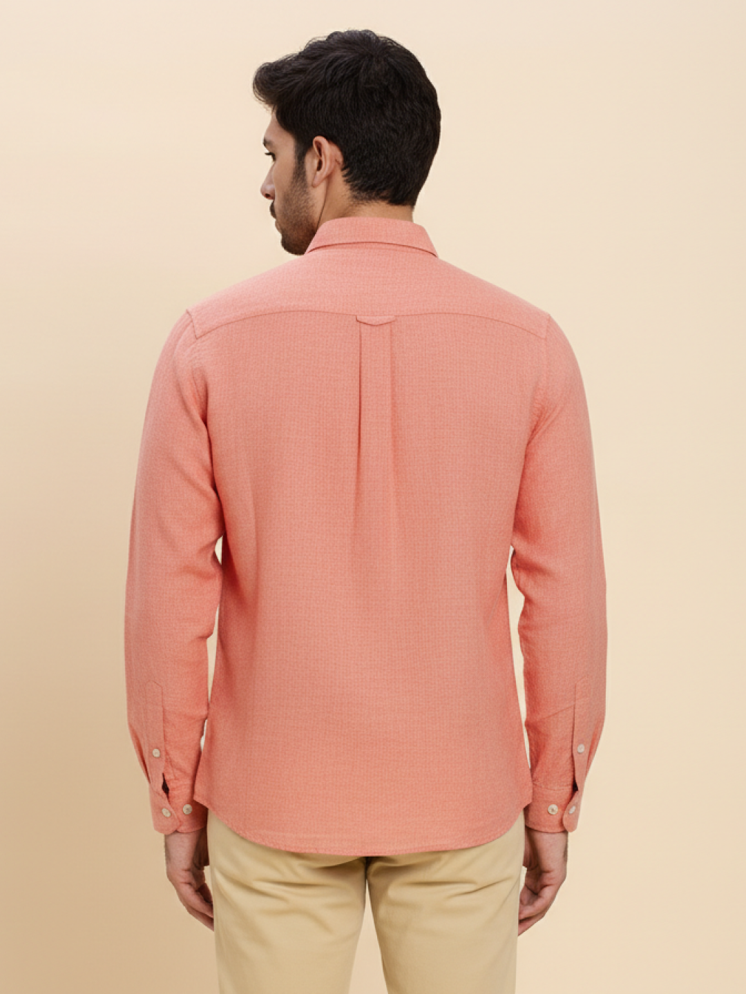 Light Red Linen Shirt for Men | Breathable & Lightweight Summer Wear