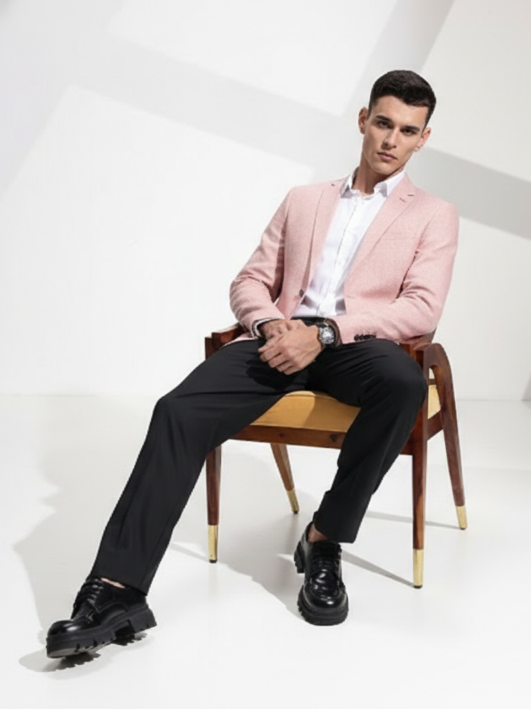 Light Pink Linen Blazer for Men | Breathable All-Occasion Blazer