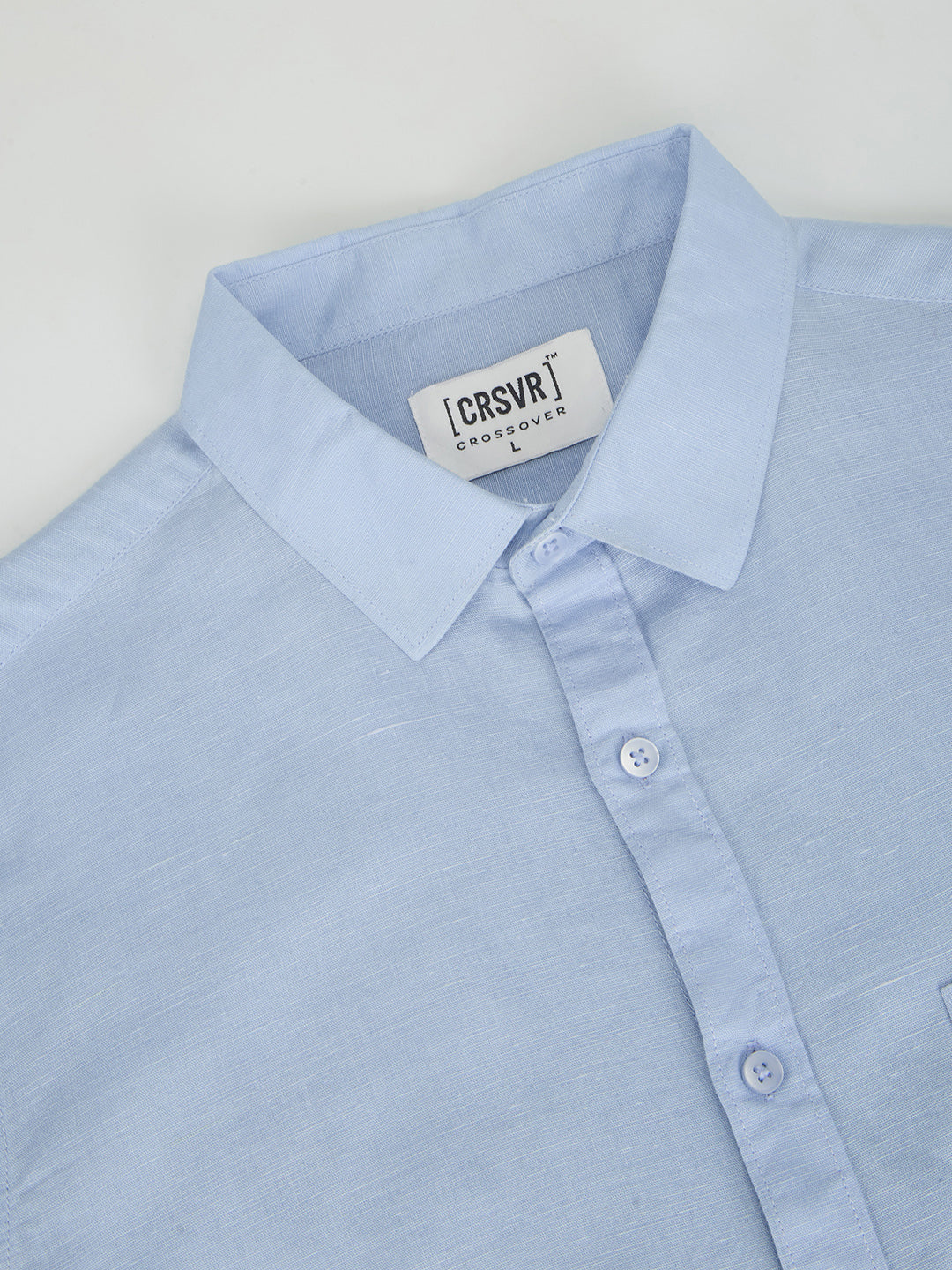 Light Blue Linen Shirt for Men