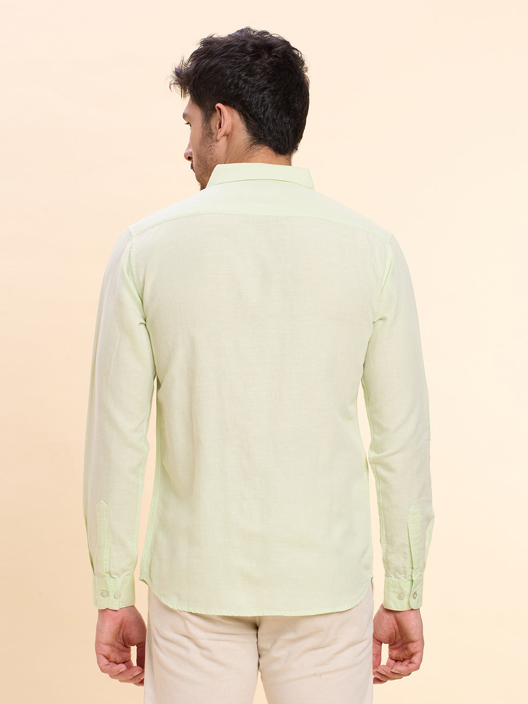 Light Green Linen Shirt for Men
