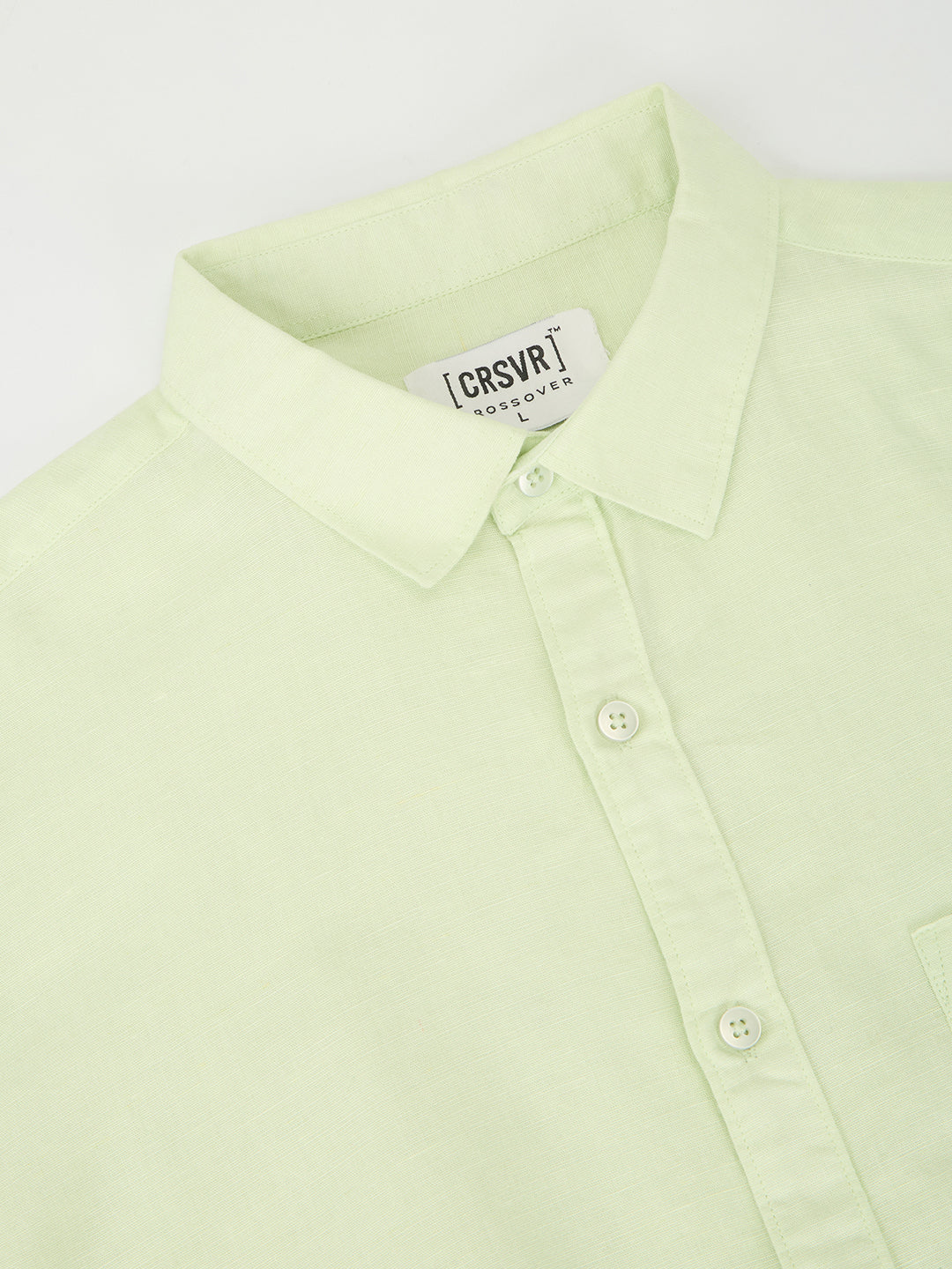Light Green Linen Shirt for Men | Breathable & Lightweight Summer Wear