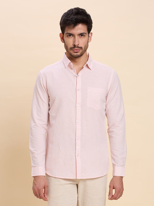 Light Pink Linen Shirt for Men