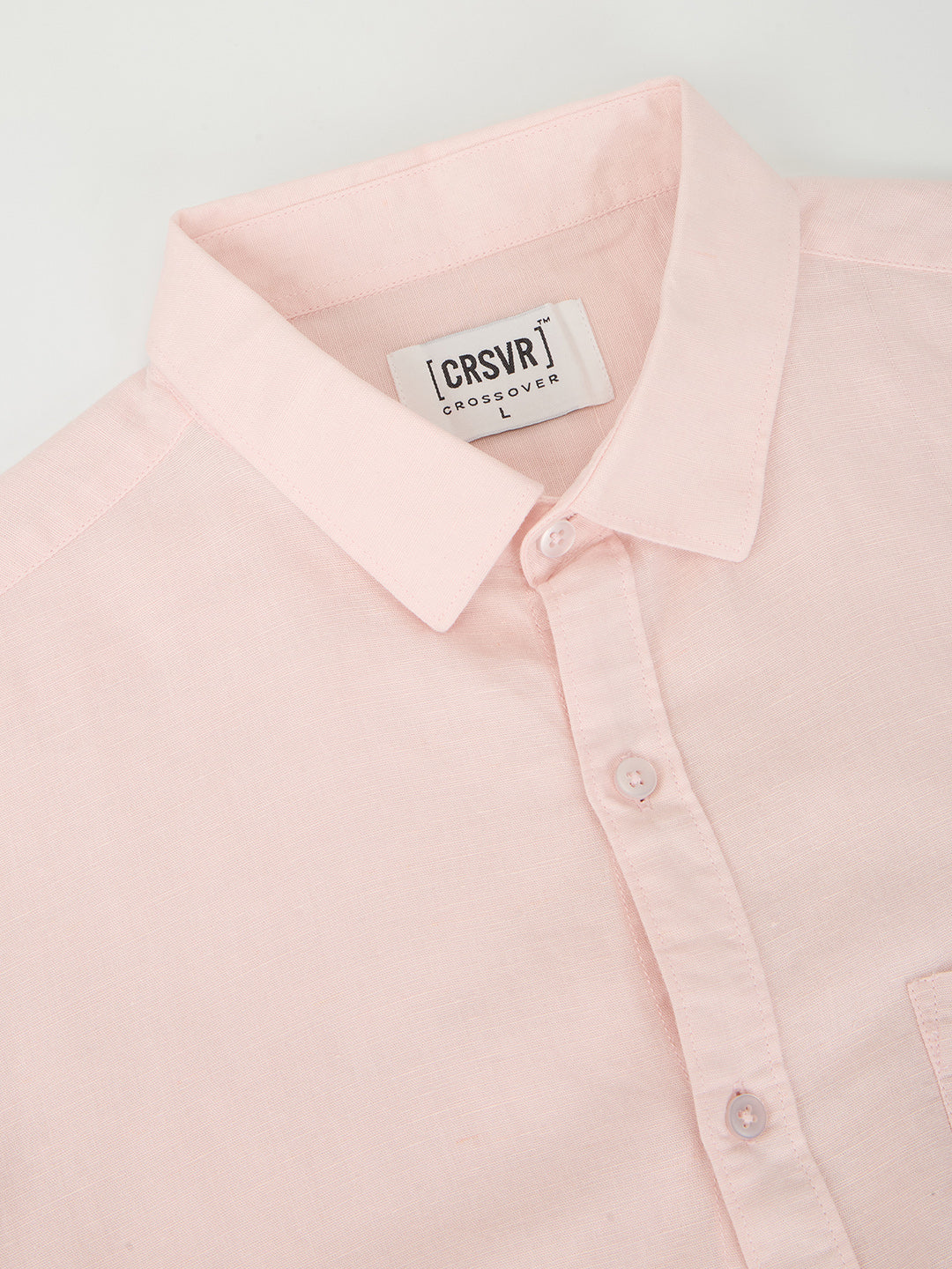 Light Pink Linen Shirt for Men | Breathable & Lightweight Summer Wear