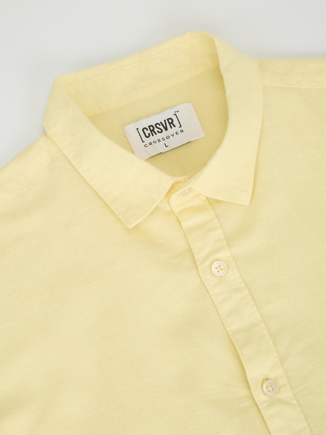Light Yellow Linen Shirt for Men | Breathable & Lightweight Summer Wear