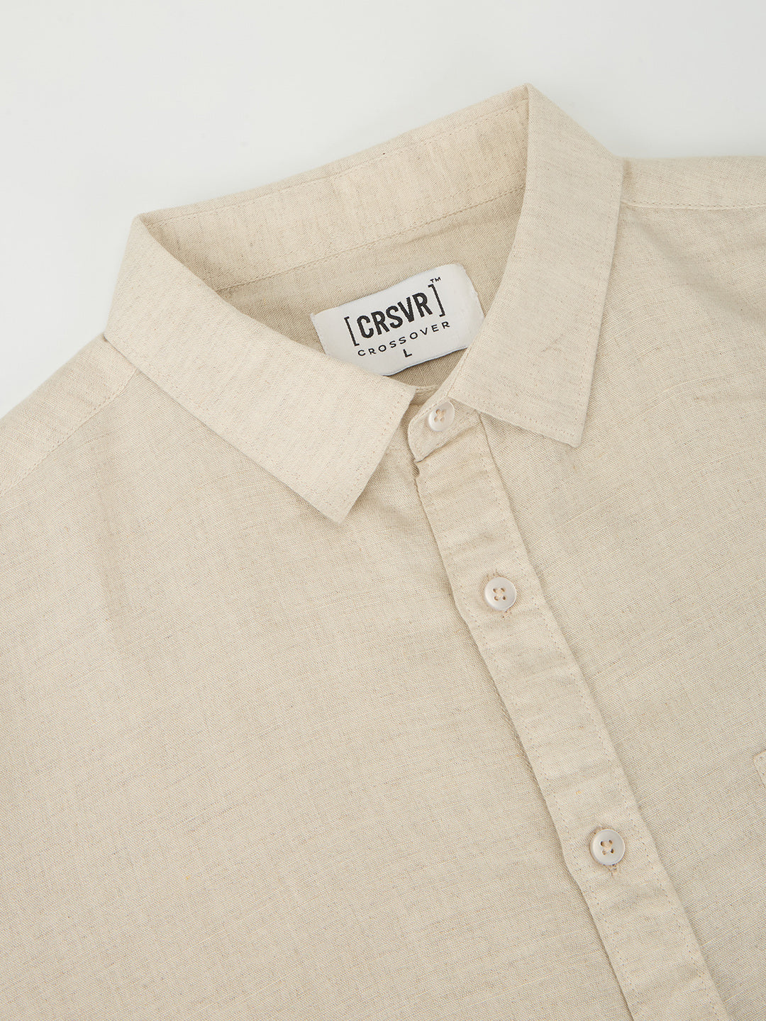 Light Beige Linen Shirt for Men