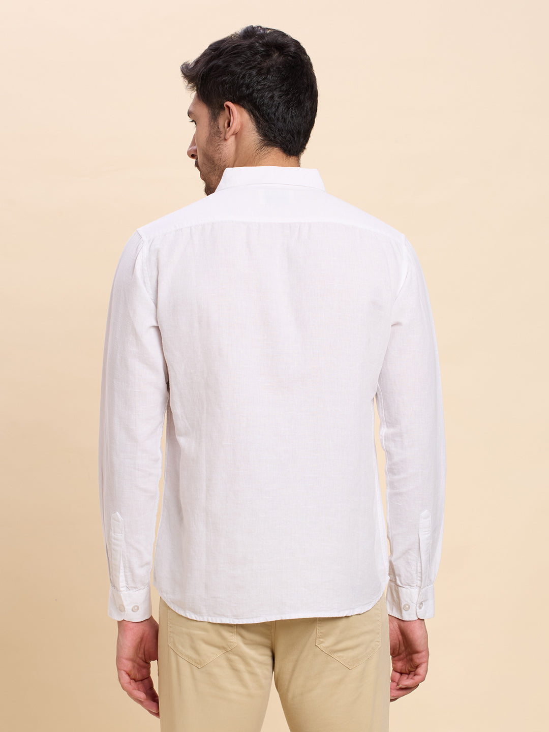 White Linen Shirt for Men | Breathable, Lightweight Summer Essential