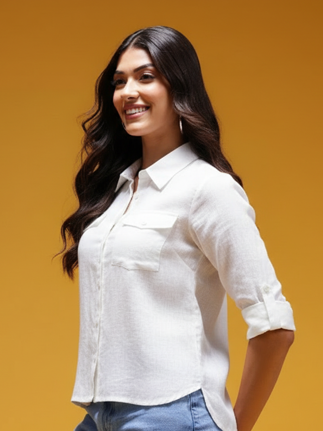 Women’s White Linen Shirt | Breathable & Lightweight Everyday Essential