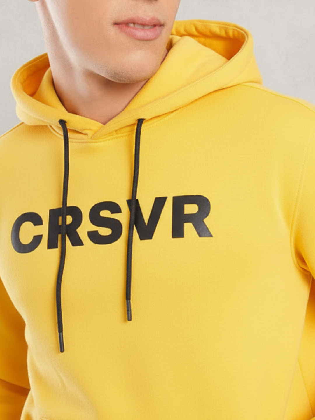 Yellow Hooded Sweatshirt for Men | All-Season Cotton Comfort