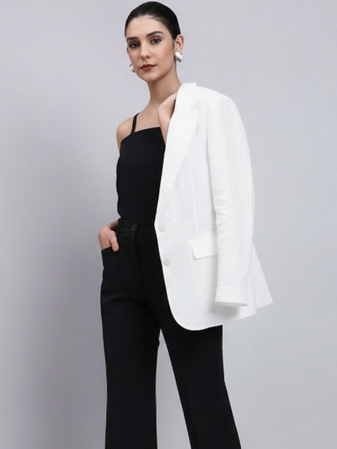 White Linen Blazer for Women | Breathable All-Occasion Tailoring