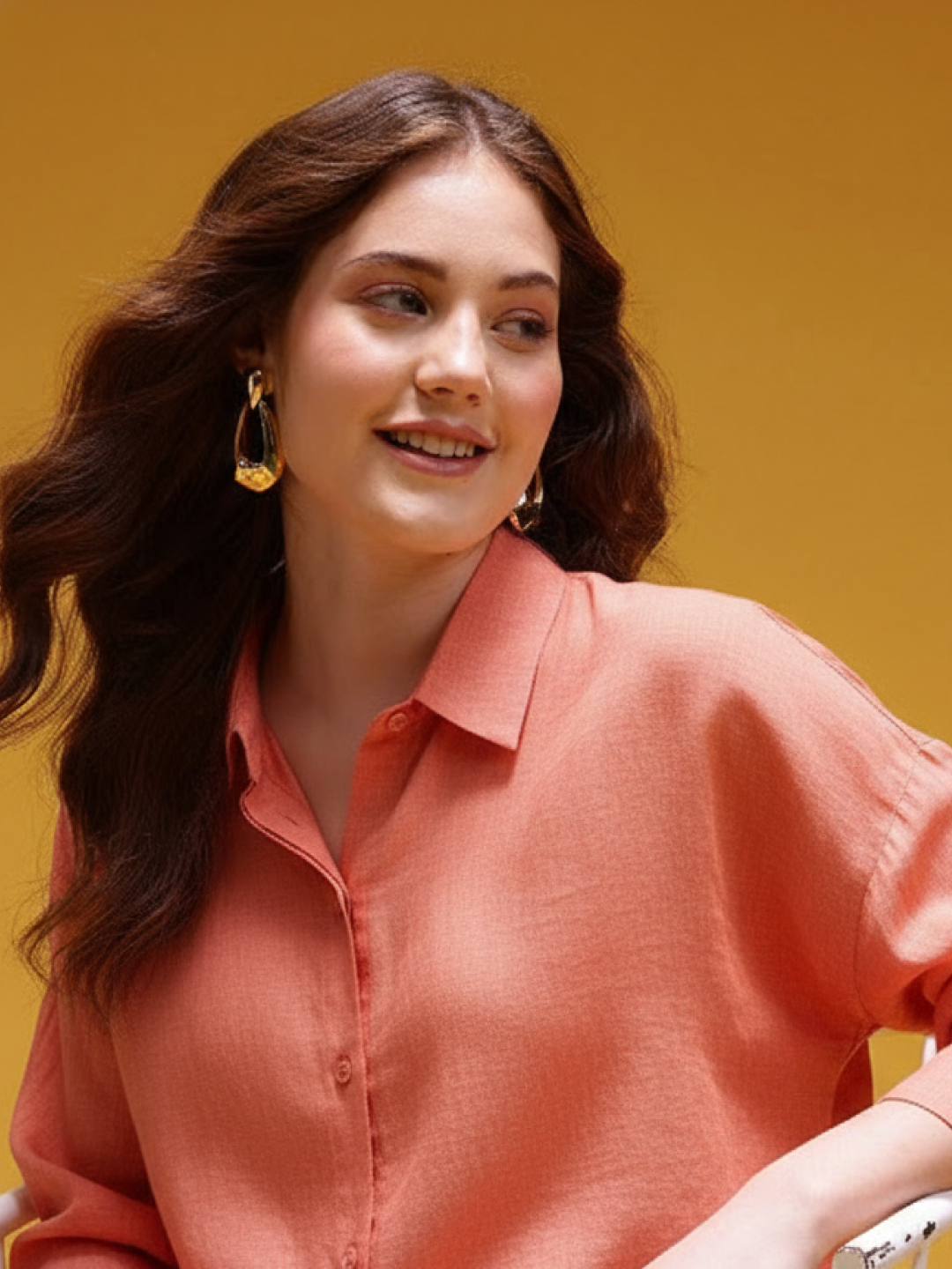 Light Red Linen Shirt for Women | Stylish & Breathable Casual Wear