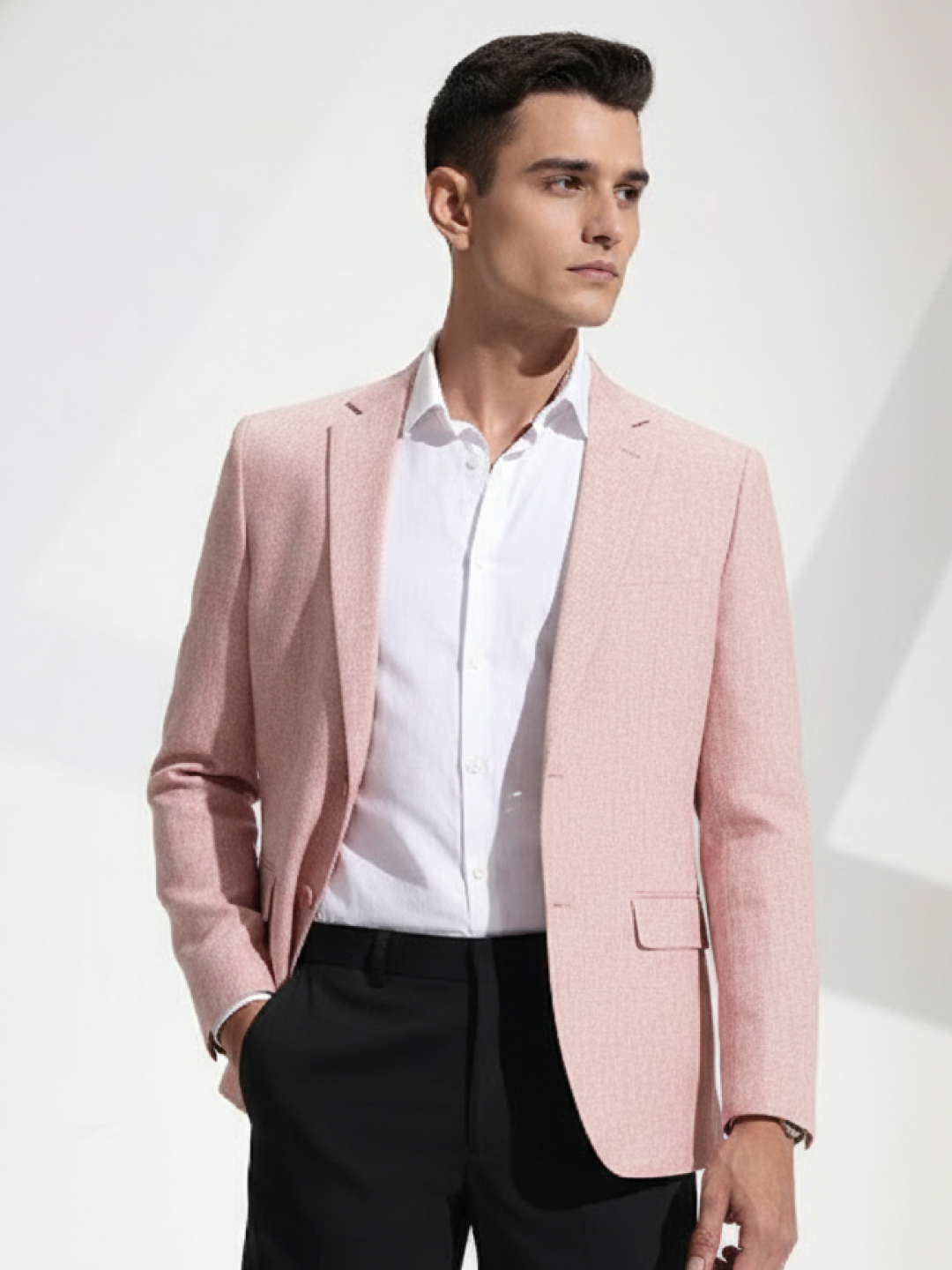 Light Pink Linen Blazer for Men | Breathable All-Occasion Blazer