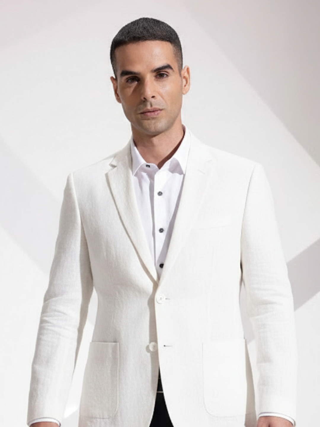 White Linen Blazer for Men | Breathable All-Occasion Blazer