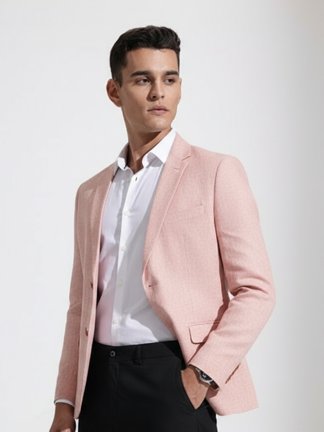 Light Pink Linen Blazer for Men | Breathable All-Occasion Blazer