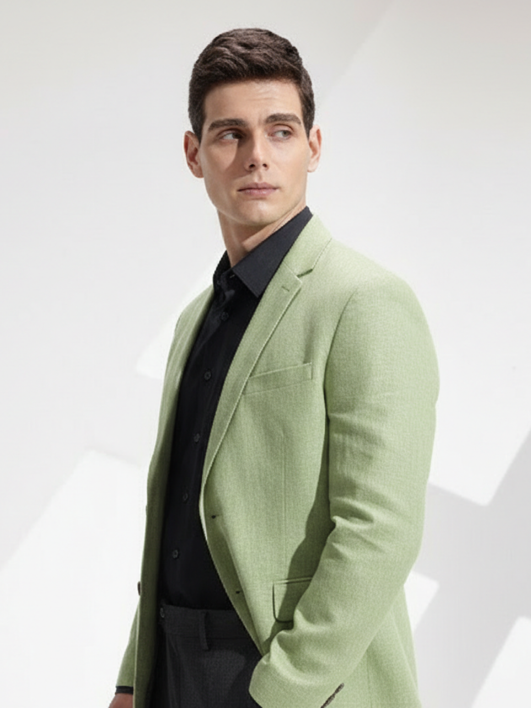 Light Green Linen Blazer for Men | Breathable All-Occasion Blazer