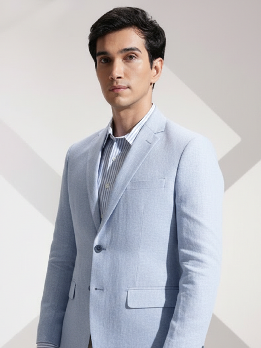 Light Blue Linen Blazer for Men | Breathable All-Occasion Blazer
