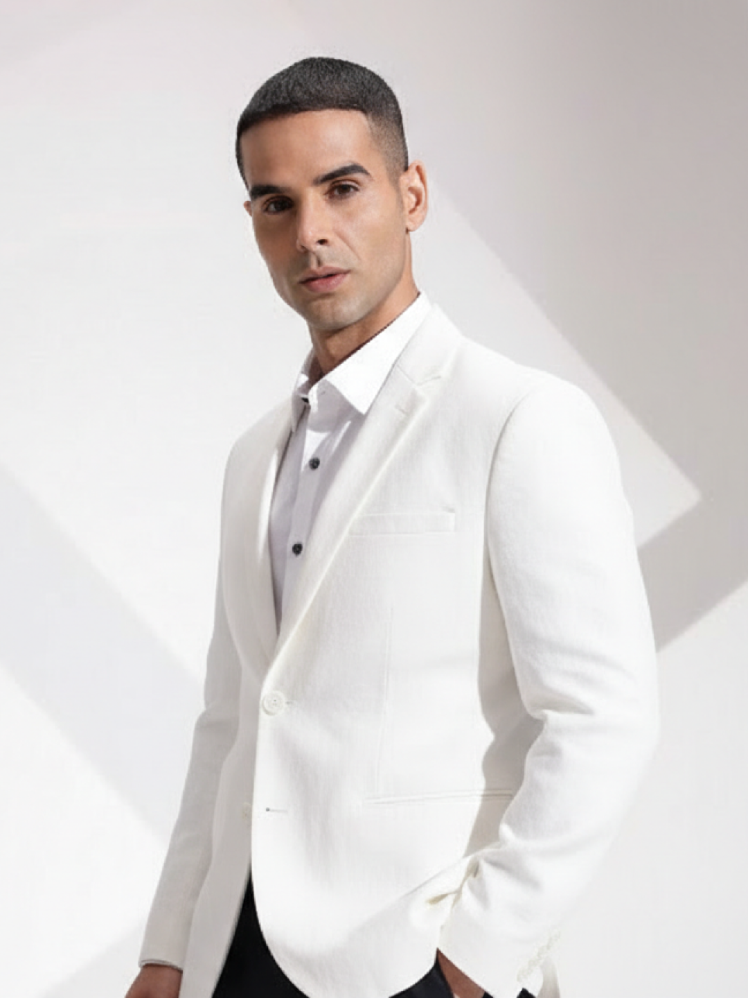White Linen Blazer for Men | Breathable All-Occasion Blazer