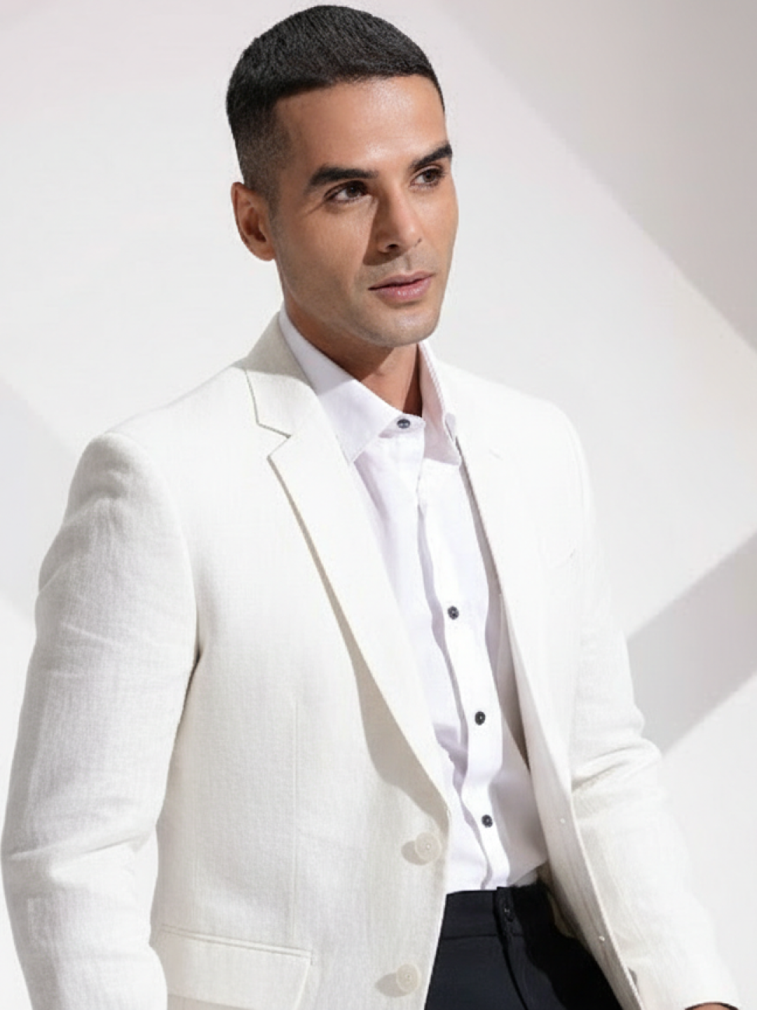 White Linen Blazer for Men | Breathable All-Occasion Blazer