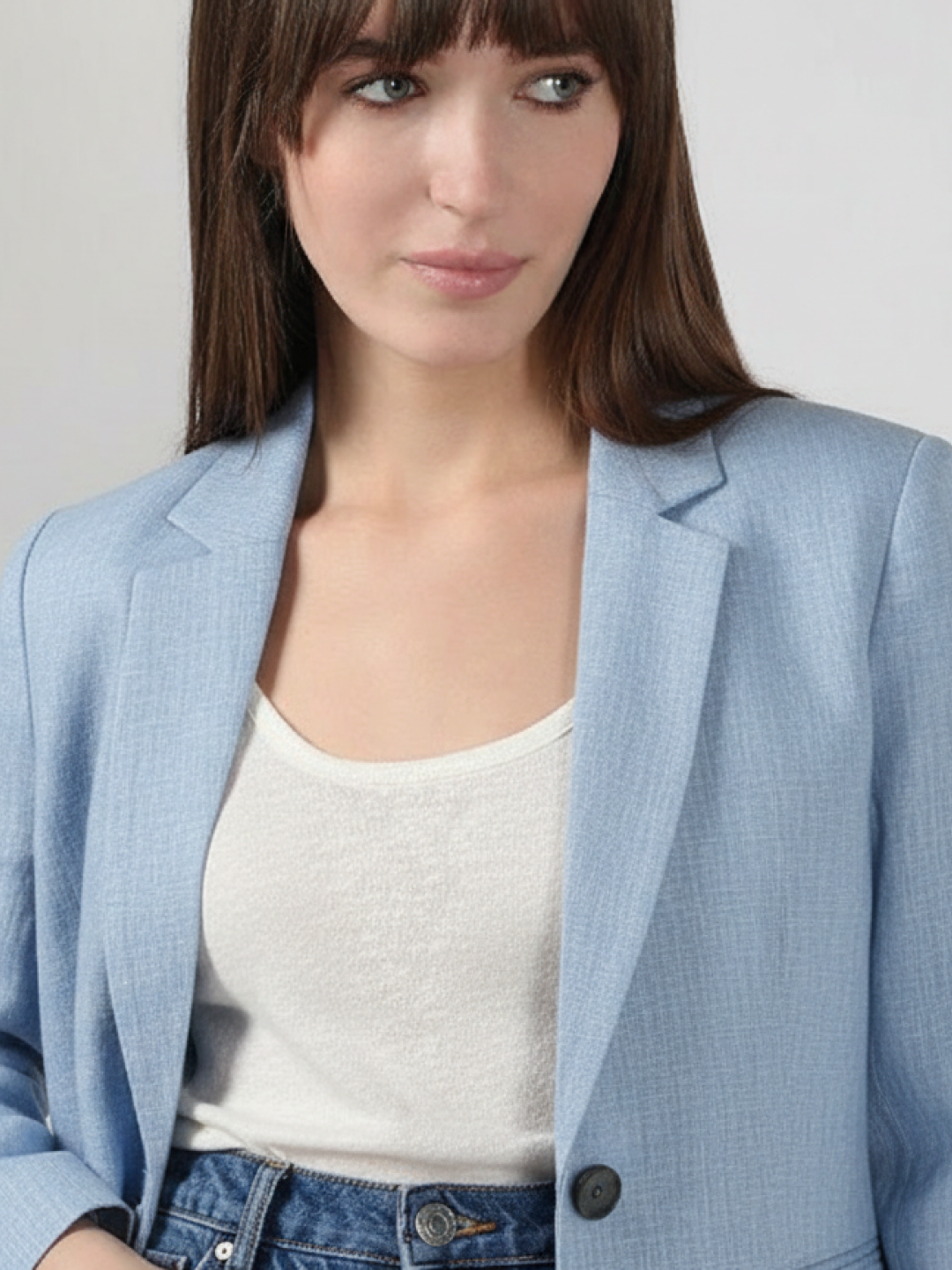 Light Blue Linen Blazer for Women | Breathable All-Occasion Blazer