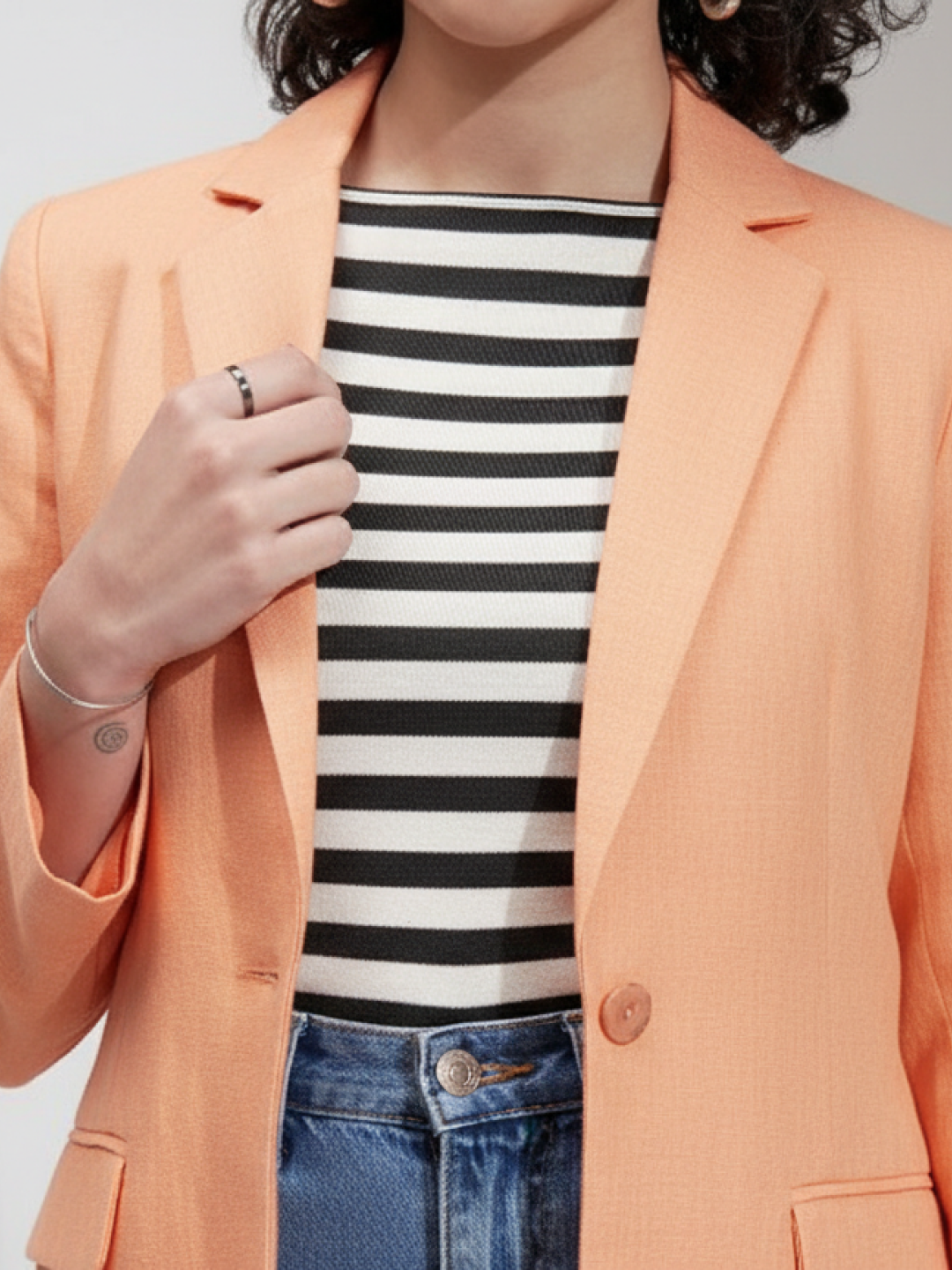 Light Orange Linen Blazer | Breathable All-Occasion Tailoring