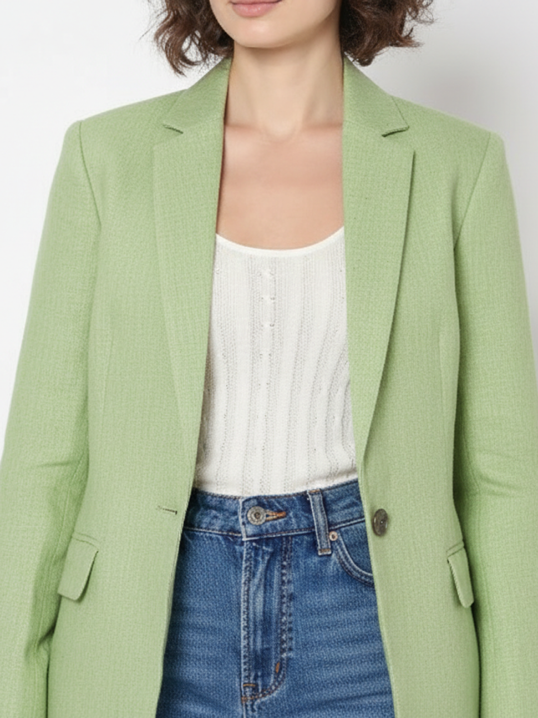 Light Green Linen Blazer for Women | Breathable All-Occasion Blazer