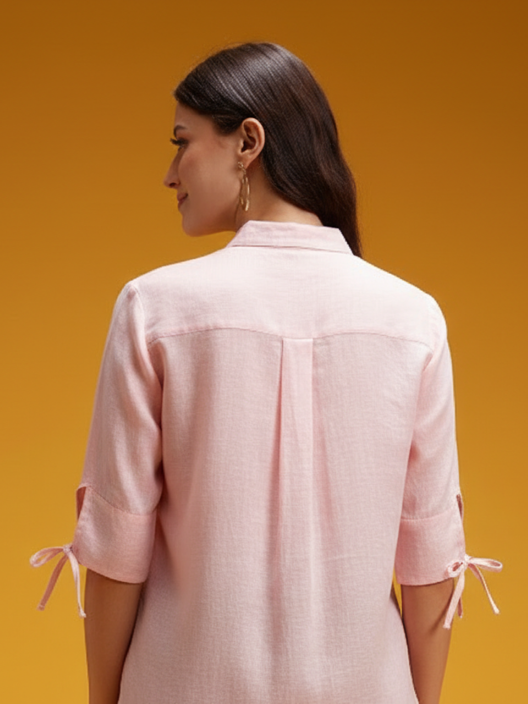 Light Pink Linen Shirt for Women | Breathable & Everyday Casual Wear