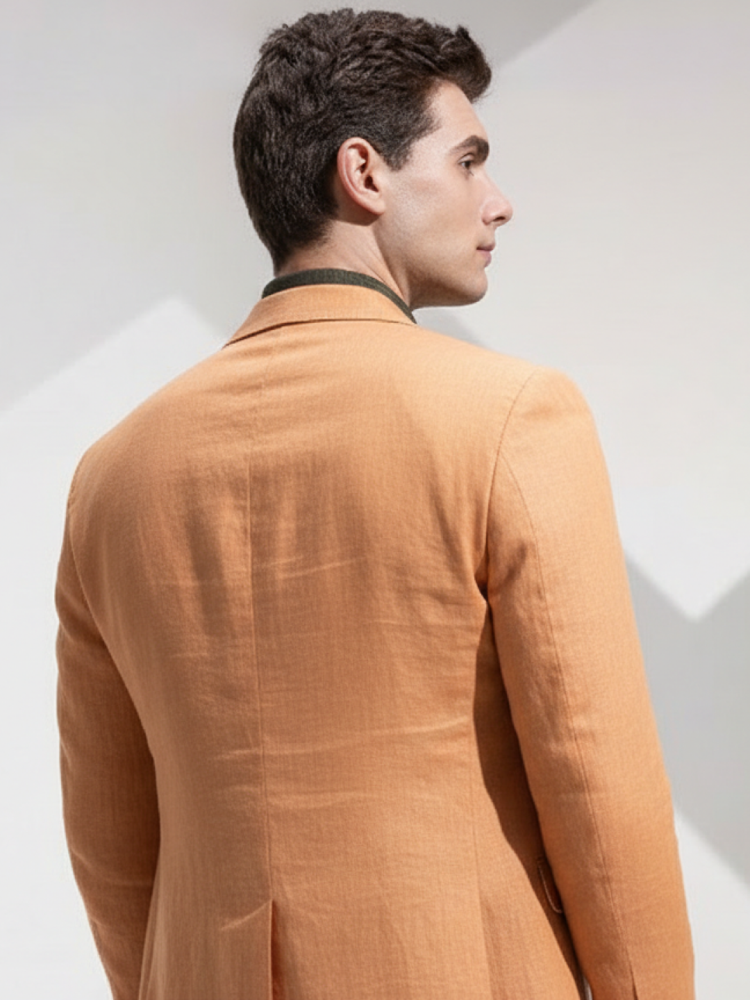 Light Orange Linen Blazer for Men | Breathable All-Occasion Blazer