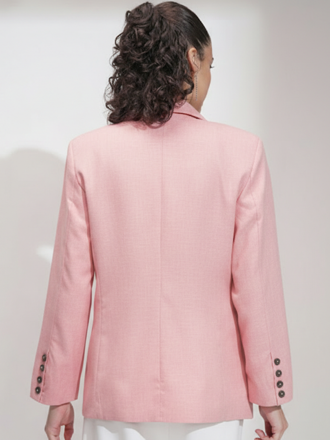 Light Pink Linen Blazer for Women | Breathable All-Occasion Blazer