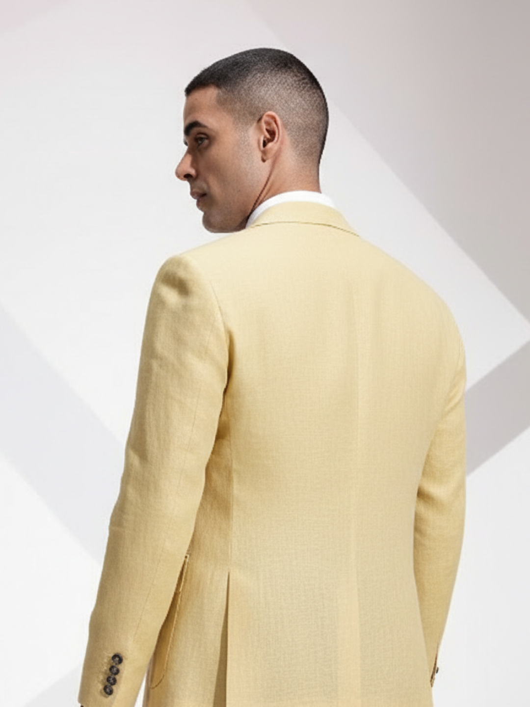 Light Yellow Linen Blazer for Men | Breathable All-Occasion Blazer