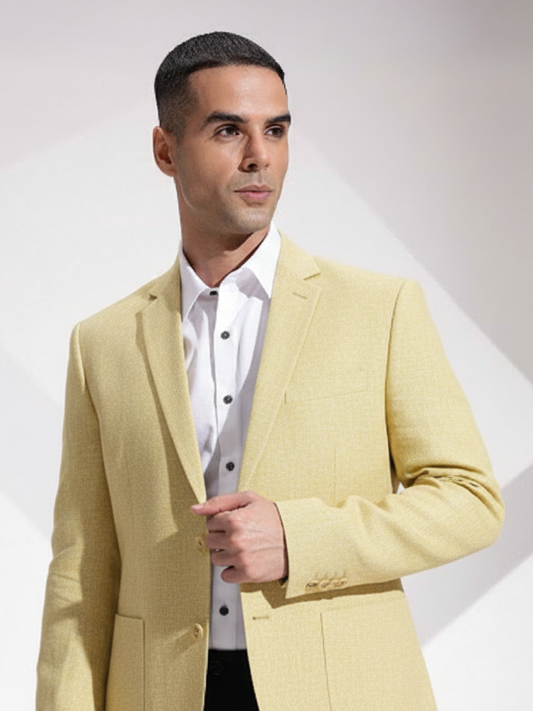 Light Yellow Linen Blazer for Men | Breathable All-Occasion Blazer