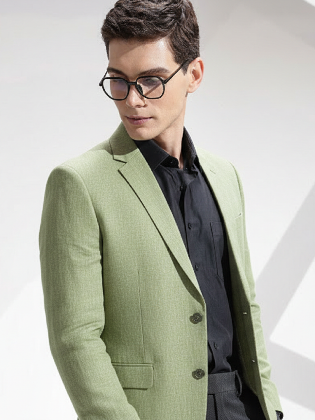 Light Green Linen Blazer for Men | Breathable All-Occasion Blazer