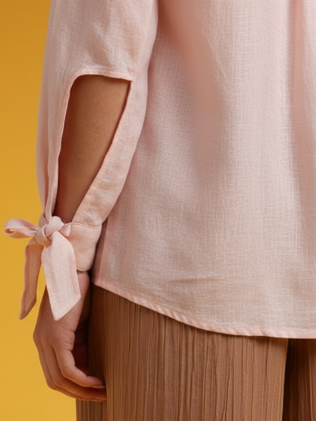 Light Pink Linen Shirt for Women | Breathable & Everyday Casual Wear