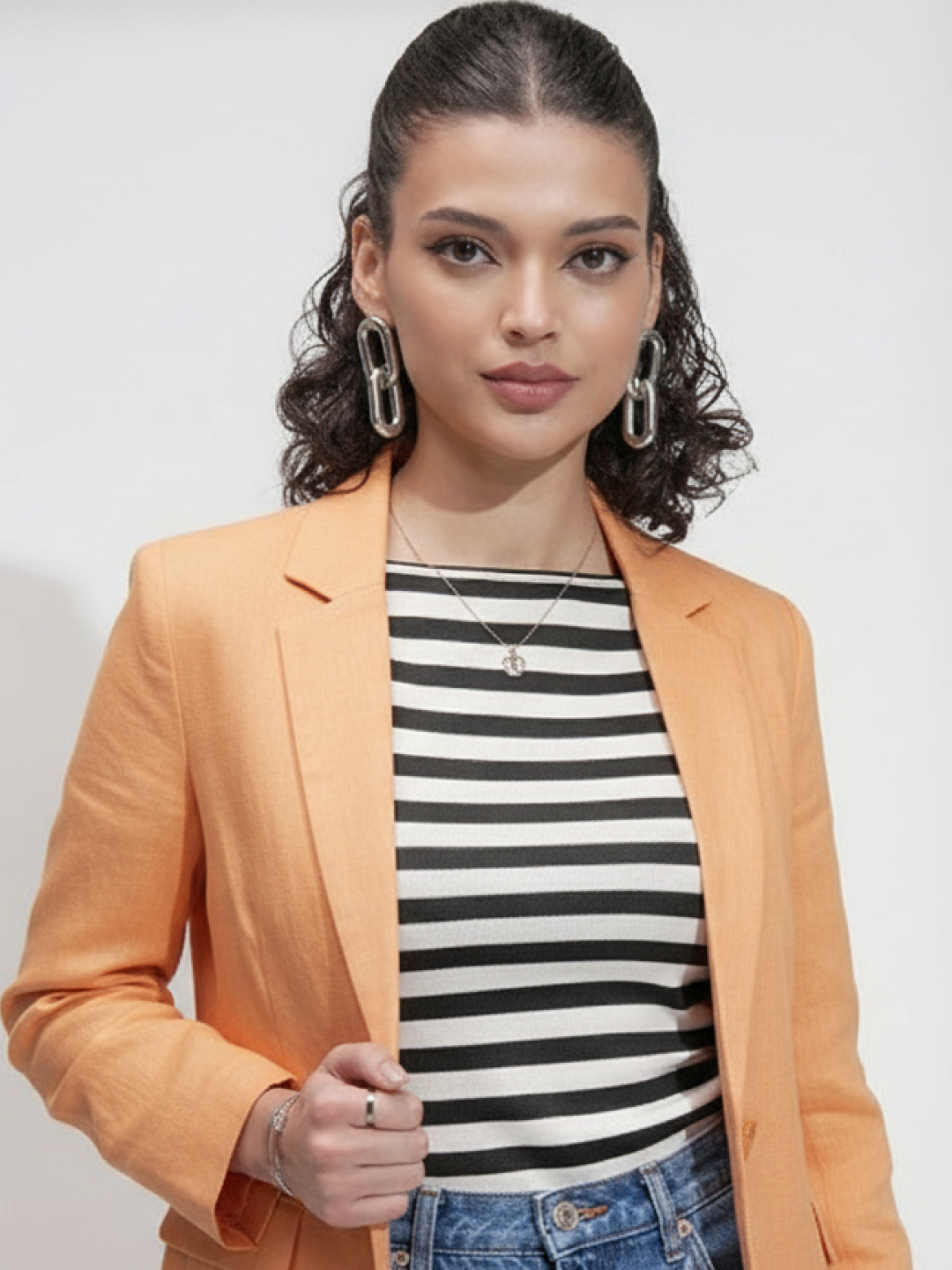 Light Orange Linen Blazer | Breathable All-Occasion Tailoring