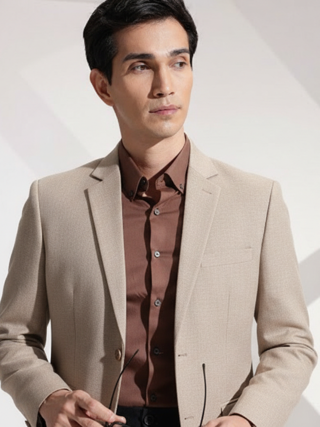 Beige Linen Blazer for Men | Breathable All-Occasion Blazer