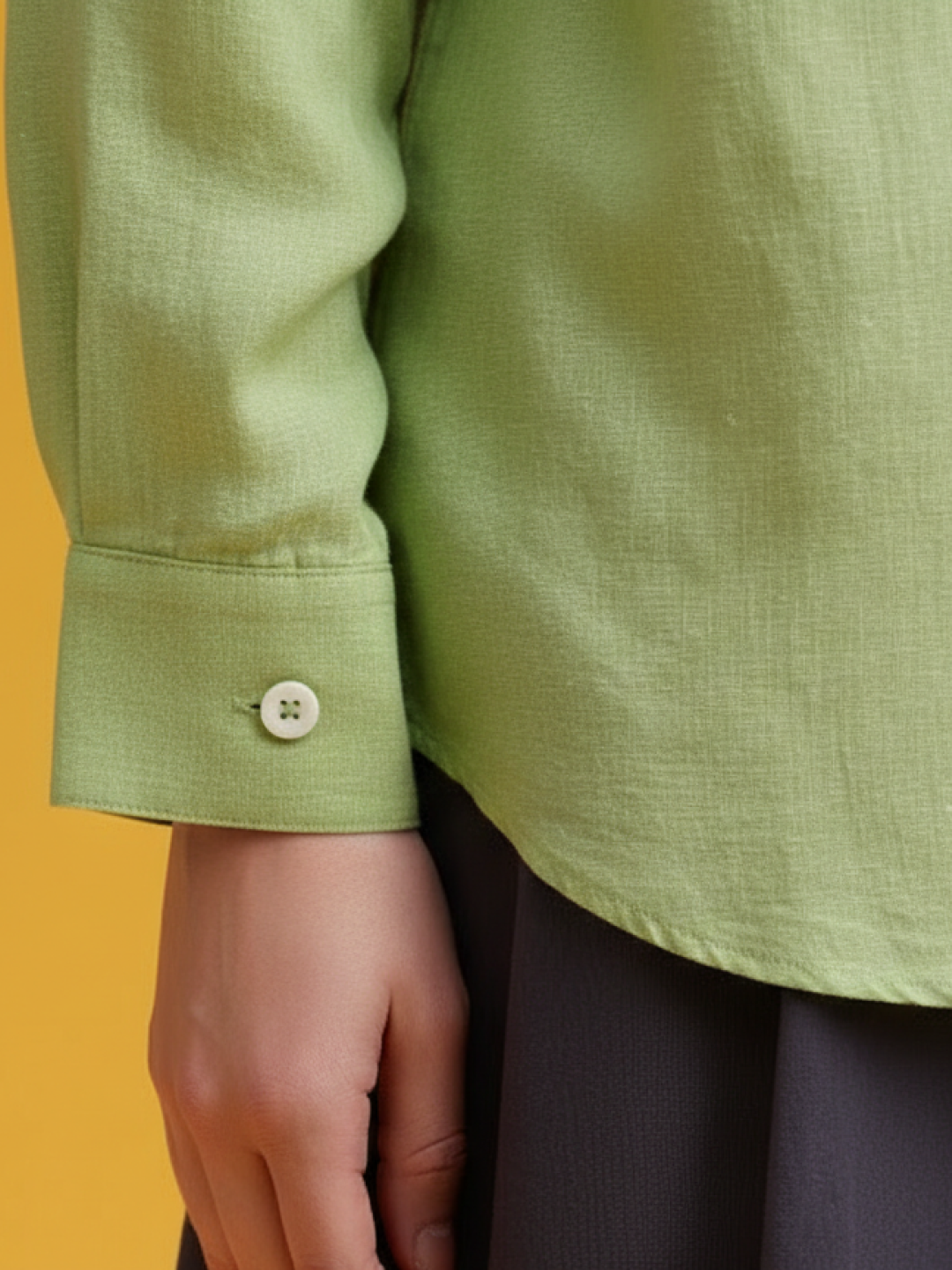 Light Green Linen Shirt for Women | Breathable & Lightweight Everyday Wear